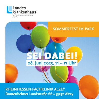Titelbild Sommerfest im Park - aufsteigende Luftballons